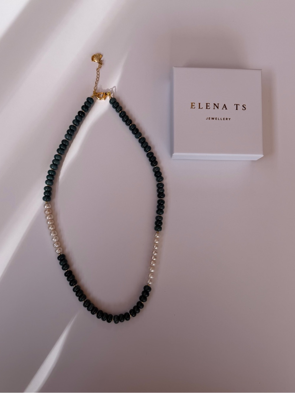 570 Blue Jade and Pearl Necklace